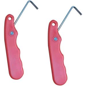 Yhenlovtt Accessori per pattini da ghiaccio o pattini a rotelle, in polipropilene e acciaio inox, per lacci delle scarpe, hockey, skate, confezione da 2 (2 pezzi rosso)