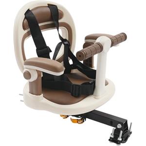 YOICUATGNA Seggiolino anteriore per bicicletta per bambini, con sedile girevole a 360° e barra di protezione, seggiolino per bicicletta con braccioli e poggiapiedi regolabili, portata massima 40 kg, per bambini