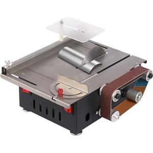 Donened - Sega circolare da tavolo, mini sega circolare da 200 W con 4 lame per sega, alimentatore a 7 marce, precisione regolabile Table Saw, seghe circolari da tavolo portatili, regolazione angolare