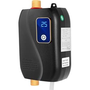 ClearFragrans Scaldabagno elettrico, mini scaldacqua istantaneo con regolatore di temperatura, impermeabilità IPX4, scaldacqua senza serbatoio per bagno, cucina