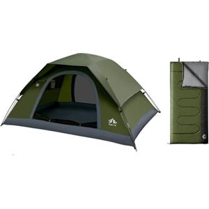Night Cat Tenda da Campeggio per 1 Posti Impermeabile E Sacco a Pelo per Trekking
