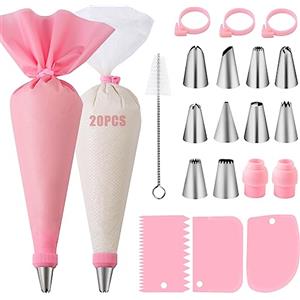 Nifogo Beccucci sac a Poche 40 PCS, Sacca a Poche per Dolci, Kit Pasticceria, Set Pasticceria, Kit per Torte