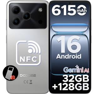 DOOGEE Note 56 Pro Smartphone Android 16, 32GB+128GB/TF 2TB Telefono Cellulare, 6.56" HD+ 90Hz Telefoni, 6150mAh Octa Core Cellulari, 13MP+8MP/Face ID/4G Dual SIM/Widevine L1/OTG/Tipo-C/NFC/3.5mm Jack