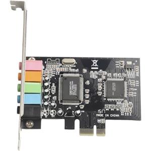 Hosrivae Scheda audio interna con canale PCI-E, audio a 24 bit con suono surround, EAX e supporto DirectSound3D, per giochi coinvolgenti e musica su PC