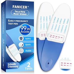 okalabandee 2 Pezzi Test di gravidanza, Test del ciclo di gravidanza, Pregnancy Test, Test gravidanza Confezionate Singolarmente, Rilevazione Rapida Test Familiare gravidanza Precoce (blu)