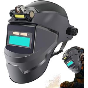 Generico Casco Per Saldatura Con Oscuramento Automatico - Misura Universale Per PC | Copricapo Per Saldatura Con Oscuramento Automatico | Maschera Facciale Per Saldatore Leggera Con Visione Ad Ampio Campo Con