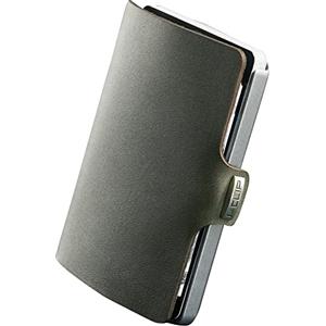 I-CLIP Original Portafoglio Uomo Slim Pelle - Porta Carte di Credito piccolo I Idea Regalo Uomo I Portatessere Tascabile I MADE IN GERMANY | Soft Touch Argento Oliva