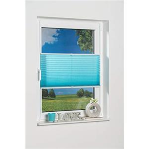 Khome K-home Klemmfix Palma, Tenda plissetata, Blu (Iceblau), 40 x 130 cm