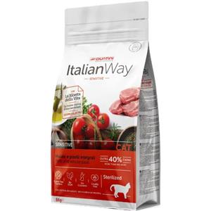 ItalianWay Cat Sterilized - Alimento Secco per Gatti Sterilizzati con Maiale e Piselli - Sacco da 8 Kg