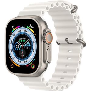 Apple Watch Ultra (2022) | 49 mm | GPS + Cellular | argento | cinturino Ocean bianco