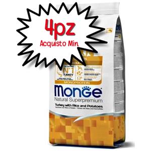Monge Natural Superpremium All Breeds Adult Monoprotein Tacchino con Riso e Patate - 12 kg