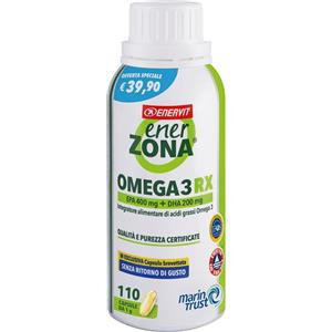Enervit EnerZona Omega 3 RX - 110 Capsule da 1 g con EPA e DHA per il benessere cardiovascolare