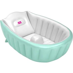 Ok Baby Onda Baby Soft - Vaschetta Gonfiabile Ergonomica per Neonati, Azzurro