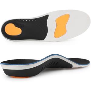 riemot Solette Ortopediche Supporto Arco Plantare per Fascite Plantare, Tallonite e Piede Piatto, Solette Scarpe Plantari Ortopedici Uomo e Donna Soletta Antishock con Ammortizzazione, EU 47