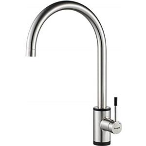 Ibergrif M22125 Rubinetto Lavello Cucina, Miscelatore Cucina con Beccuccio di Comfort, Miscelatore Lavello Cucina, Rotazione a 360°, Cromo