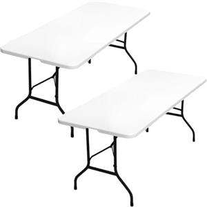 Confortil Set di 2 Tavolo Pieghevole - 180x70x74cm - Tavolo da Giardino per 8 Persone - per Giardino, Terrazza e Balcone