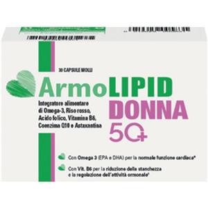 Meda Pharma Armolipid Donna 50 - Integratore alimentare per il benessere cardiovascolare con omega-3 e riso rosso - 30 capsule molli