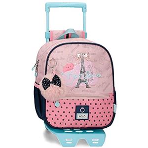 Enso Bonjour Zaino Prescolare con Trolley Rosa 23x25x10 cm Poliestere 5.75L