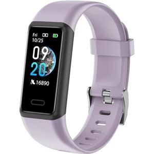 Cloudpoem Orologio Fitness Donna Orologio Contapassi Bambina Smartband con Cardiofrequenzimetro Cronometro Orologio Sportive per Conta Calorie KM Sonno Notifice Messaggi Impermeabile IP68 Regalo Donna