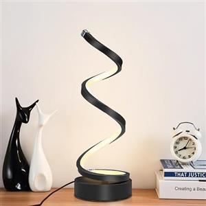 HechoVinen Lampada da Comodino LED a Spirale Abat Jour | Lampada da Tavolo per Camera da Letto, Design Moderno e Luce Calda Accogliente