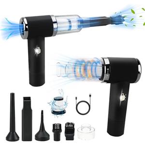 D-Lumina Aspirapolvere per Auto, Mini Aspirapolvere Portatile, Aspirabriciole Senza Fili Potente 15000PA, Sistema a Doppia Filtrazione,Adatto per la Pulizia Profonda di Auto e Case