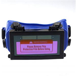 MASO Pro - Maschera per saldatura auto oscurante, protezione per casco, occhiali, protezione solare e luce solare con funzione di oscuramento automatico, fasce elastiche e resistenti, custodia verde