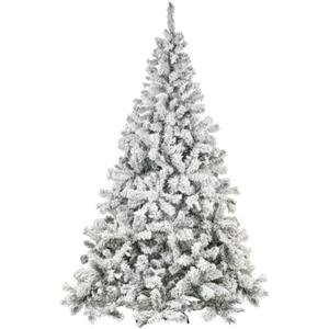 Nataland Albero di Natale Artificiale Verde Innevato Modello Trivor Altezza 180 Cm, Abete Super Folto con Effetto Realistico e Rami Con Aghi Anticaduta (180 Cm, Trivor)