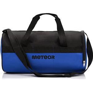 meteor Borsa Palestra con Scomparto per Scarpe Borsone Viaggio Borse Piscina Sportiva Duffel Bag per Uomo Donna - Borsa a Tracolla Spalla Weekend Campeggio Sport Fitness 25L (Blu/nero, 25L)