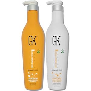 GK Hair Shield Set Shampoo e Balsamo 2×650 ml - Protezione UV, con Aloe Vera e Oli Naturali, per Capelli Secchi e con Doppie Punte