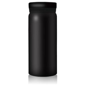 Boziee Piccola bottiglia termica in acciaio inox, 200 ml/300 ml, senza BPA, isolata sottovuoto, mini thermos (nero, 200 ML)