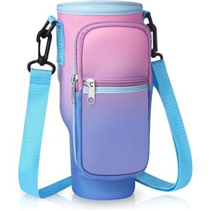 MultiValue Porta Borraccia con Tracolla per Stanley Cup, Porta Bottiglia D'acqua alla Moda con Tracolla e Tasca per Telefono Borsa per Bottiglia D'acqua Adatta a Bicchieri Stanley da 40oz