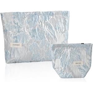 QINGZY 2 Pezzi Borsa per Cosmetici Donna, Floreale Trousse Trucchi da Viaggio, Beauty Case Portatile Organizer Makeup, Pochette per Donna e Ragazza per Viaggio e Uso Quotidiano