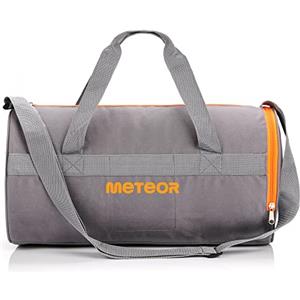 meteor Borsa Palestra con Scomparto per Scarpe Borsone Viaggio Borse Piscina Sportiva Duffel Bag per Uomo Donna - Borsa a Tracolla Spalla Weekend Campeggio Sport Fitness 25L (Arancio/grigio, 25L)