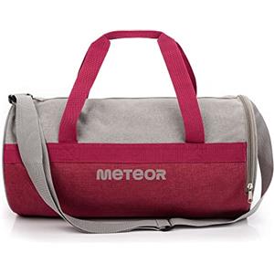 meteor Borsa Palestra con Scomparto per Scarpe Borsone Viaggio Borse Piscina Sportiva Duffel Bag per Uomo Donna - Borsa a Tracolla Spalla Weekend Campeggio Sport Fitness 25L (Viola/grigio, 25L)