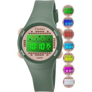Facasu Orologio Digitale Bambini Bambine, Orologio Ragazzi Ragazze Sportivo per Esterni Impermeabile, Colorato con Luce e Cronometro Sveglia Regalo Bambini Bambine Ragazzi