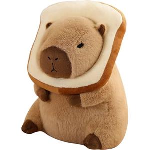 shownicer Peluche Capybara con pane di peluche Kawaii Capybara, cuscino in peluche, regalo per bambini e bambine, 12 anni (pane, 30 cm)