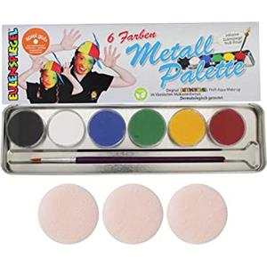 Eulenspiegel - 206003 - Trucco professionale all'acqua, 6 colori, palette in metallo