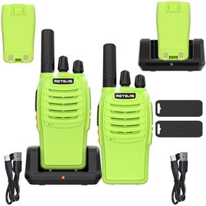 Retevis H777 Walkie Talkie Professionali, PMR Walkie Talkie Con Batteria Ricaricabile, Facile da Usare, Torcia, VOX, USB, Woki Toki per Campeggio, Escursionismo, Sport All'aria Aperta (1 Coppia)