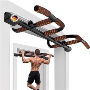 DH FitLife Barra per Trazioni da Porta | 10 Posizioni di Presa | Senza Viti | Sbarra Trazioni 200 kg | Pull Up Bar con Prese Antiscivolo | Posizione Alta Più Spazio | Montaggio Facile | Porta 65-92 cm
