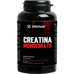 Sprintade® CREATINA MONOIDRATO - 120 Capsule - 3g dose giornaliera - Integratore Alimentare per Sport, Fitness, Culturismo, Ciclismo, Workout (120 Capsule)
