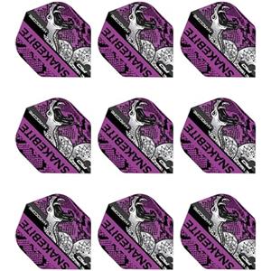 RED DRAGON Snakebite Hardcore Coiled Snakeskin Purple Dart Flights - 3 Sets per Pack (9 Dart Flights in Total)