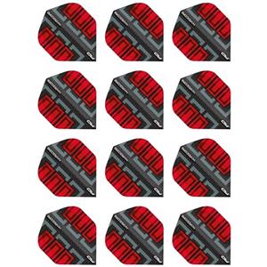 RED DRAGON Hardcore Radical Black & Red Blocks - 4 set per confezione (12 freccette in totale)