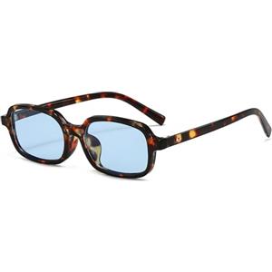 YAMEIZE Occhiali da Sole Rettangolari per Donna Uomo Retrò Piccoli Quadrati Occhiali da Sole Rettangolari Vintage Anni 90 Alla Moda Protezione UV400