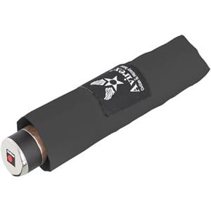 Avirex, Ombrello Manuale, Misura Media, Leggero e Resistente al Vento, con Una Copertura Protettiva in Colore Coordinato (Nero)