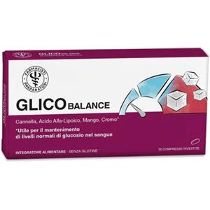 Unifarco GLICO Balance - Supporto Metabolico con Cannella, Mango Careless, Acido Alfa-Lipoico e Cromo - 30 Compresse
