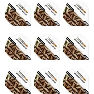 RED DRAGON Hardcore Peter Wright - Flights per freccette con serpente bianco e bronzo, 3 set per confezione (9 freccette in totale)