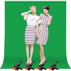 Heysliy Heysily Green Screen Sfondo Fotografico, 2 x 3 m Chromakey Telo Verde Fondale Fotografico del Prodotto, Streaming, YouTube e Produzione Video, Sfondo Portatile e Pieghevole Con 4 Terminali