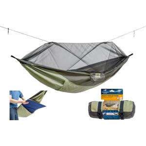 AMAZONAS - Amaca Ultra-Leggera Moskito-Traveller Thermo | Amaca ultraleggera con zanzariera. Amaca con scomparto per materassino isolante | Portata fino a 200 kg; Dimensioni 2,75 m x 1,40 m