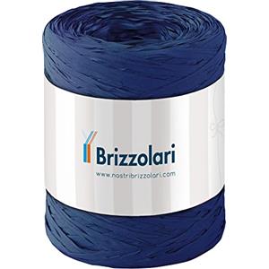 Brizzolari Nastro Rafia Sintetica Blu Scuro 5mm x 200mt in Polipropilene