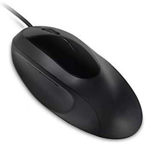 Kensington Mouse Ergonomico con Cavo Pro Fit Ergo per Laptop/Deskto/PC/Gaming, Connessione USB 3.0, 4 Impostazioni DPI & 5 Pulsanti, Nero (K75403EU)